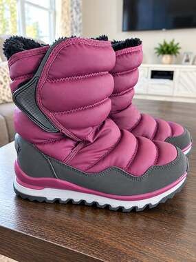 CH20 Women's Purple Mauve Faux Fur Lined Winter Snow Boots Size 6